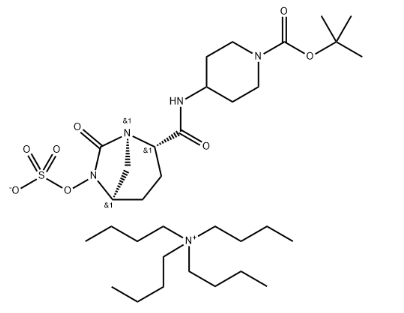 N,N,N-tributylbutan-1-aminium [({(2S,5R)-7-oxo-2-[(piperidin-4-ylamino)carbonyl]-1,6-diazabicyclo[3.2.1]oct-6-yl}oxy)sulfonyl]oxidanide